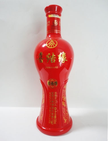 贵州五粮液喷釉烤花酒瓶