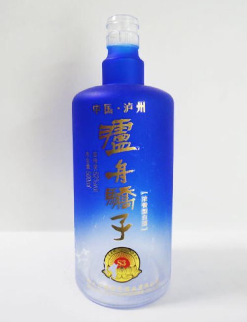 泸舟娇子玻璃烤花酒瓶
