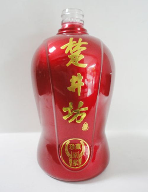 喷釉烤花酒瓶