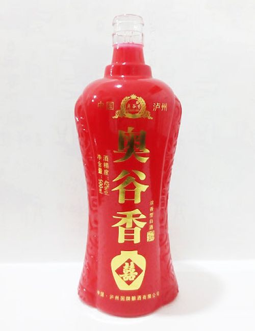 奥谷香喷釉烤花酒瓶