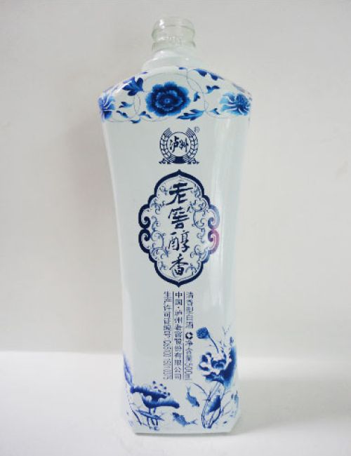 老窖醇香青花酒瓶