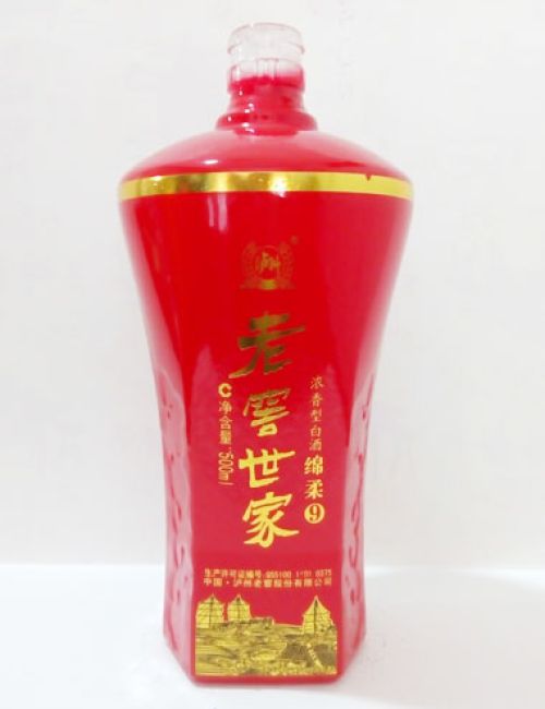 老窖世家喷釉烤花瓶