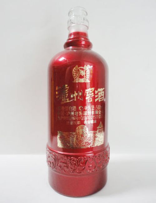 泸州窖酒喷釉烤花瓶