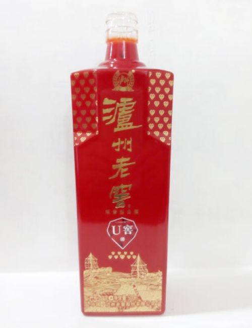 泸州老窖喷釉烤花瓶
