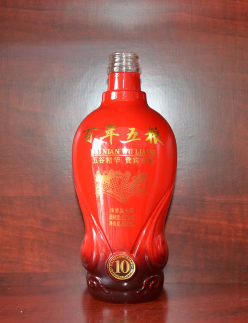 百年五粮喷釉酒瓶