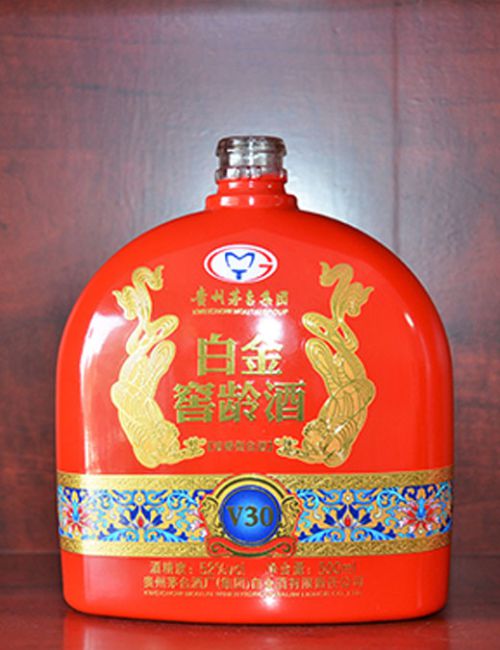 白金窖龄酒喷釉酒瓶