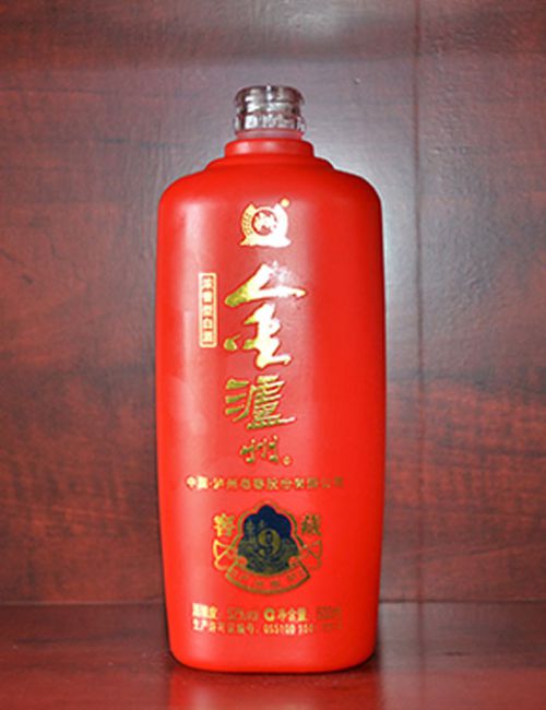 金泸州喷釉酒瓶
